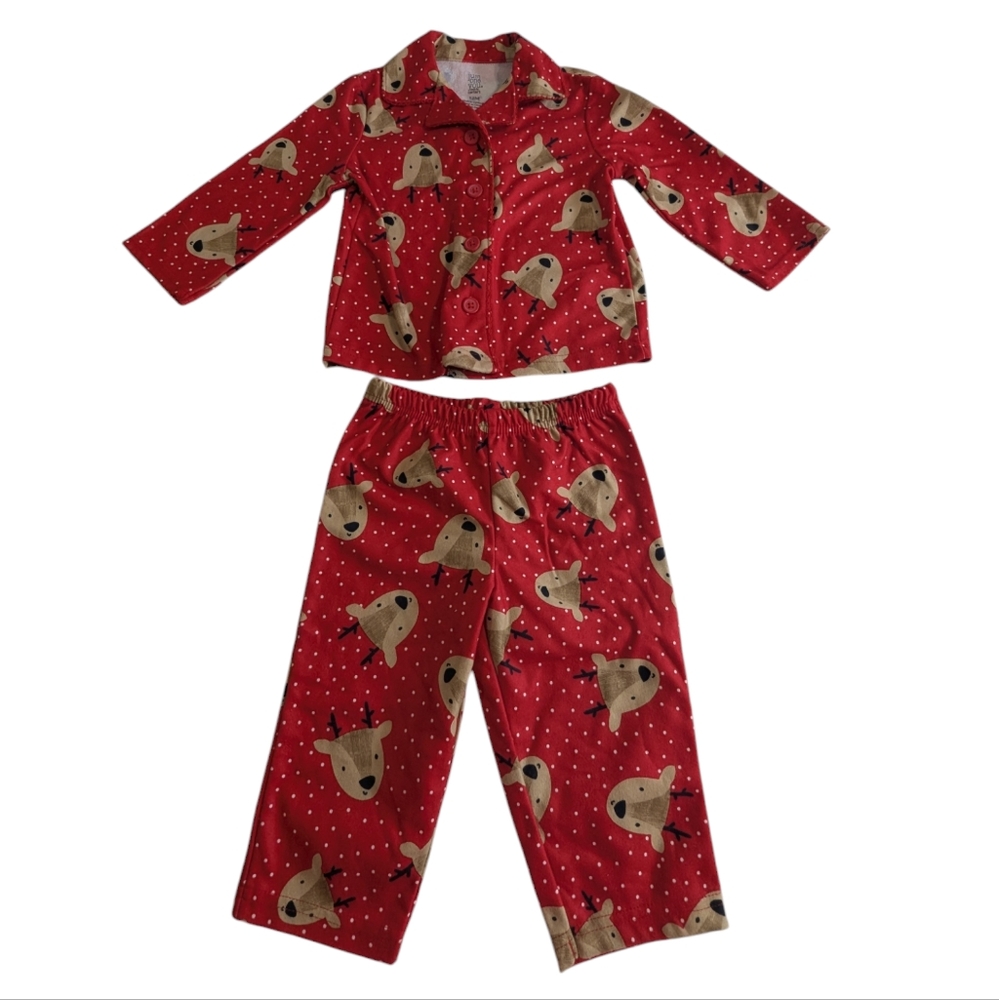 Just One You made by Carter's Reindeer Pajamas Size 12 Months